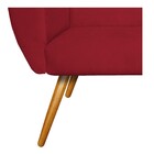 Poltrona Elisa Pés Palito Mel Suede Vermelho - Amarena Móveis