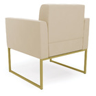 Poltrona Elisa Suede Base Metálica Industrial Dourado D03 - D