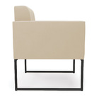 Poltrona Elisa Suede Base Metálica Industrial Preto D03 - D'r