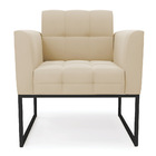 Poltrona Elisa Suede Base Metálica Industrial Preto D03 - D'r