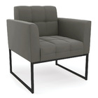 Poltrona Elisa Suede Base Metálica Industrial Preto D03 - D'r