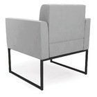 Poltrona Elisa Suede Base Metálica Industrial Preto D03 - D'r