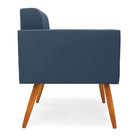 Poltrona Elisa Suede Pés Palito Castanho D'rossi - Azul Marin