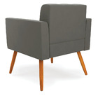 Poltrona Elisa Suede Pés Palito Castanho D'rossi - Grafite