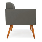 Poltrona Elisa Suede Pés Palito Castanho D'rossi - Grafite