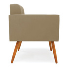 Poltrona Elisa Suede Pés Palito Castanho D'rossi - Marrom Rato