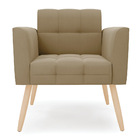 Poltrona Elisa Suede Pés Palito Natural D03 - D'rossi - Marro