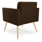 Poltrona Elisa Suede Pés Palito Natural D03 - D'rossi - Marrom