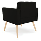 Poltrona Elisa Suede Pés Palito Natural D03 - D'rossi - Preto