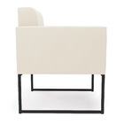 Poltrona Elisa Veludo Base Metálica Industrial Preto D03 - D'