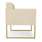 Poltrona Elisa Veludo Luxo Base Metálica Industrial Dourado -