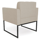 Poltrona Elisa Veludo Luxo Base Metálica Industrial Preto - D