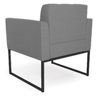 Poltrona Elisa Veludo Luxo Grafite A131 Base Metálica Industr