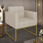 Poltrona Elisa Veludo Luxo Prata A130 Base Metálica Industria