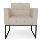 Poltrona Elisa Veludo Luxo Prata A130 Base Metálica Industria