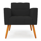 Poltrona Elisa Veludo Pés Palito Castanho D03 - D'rossi - Pre