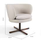 Poltrona Eliza Com Pé Estrela Bege