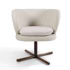 Poltrona Eliza Com Pé Estrela Bege