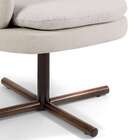 Poltrona Eliza Com Pé Estrela Bege