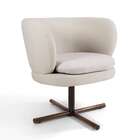 Poltrona Eliza Com Pé Estrela Bege