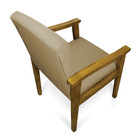 Poltrona Eloisa Suede Marrom Rato Base De Madeira Castanho