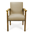 Poltrona Eloisa Suede Marrom Rato Base De Madeira Castanho