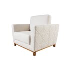 Poltrona Em Algodão 100cmx81cm Braga Bege