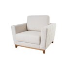 Poltrona Em Algodão 100cmx81cm Braga Bege