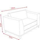 Poltrona Em Algodão 100cmx81cm Braga Bege