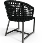 Poltrona Em Alumínio E Corda Náutica  - Preto