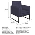 Poltrona Em Corano Com Base De Ferro Bali  Azul Marinho