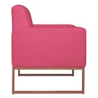 Poltrona Em Corano Com Base De Ferro Bali  Pink