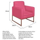 Poltrona Em Corano Com Base De Ferro Bali  Pink