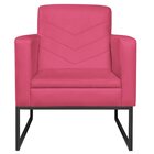 Poltrona Em Corano Com Base De Ferro Bali  Pink