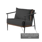 Poltrona Em Estrutura De Metal, Estofada E Almofada Inclusa F