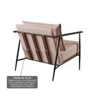 Poltrona Em Estrutura De Metal, Estofada E Almofada Inclusa F