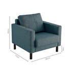 Poltrona Em Linho Antúrio Cabecasa Madeiraoriginals Azul