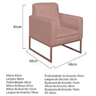 Poltrona Em Linho Com Base De Ferro Bali Maranata Estofados R