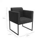 Poltrona Em Linho Com Pés Em Aço Ana Espresso Móveis Grafite