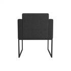 Poltrona Em Linho Com Pés Em Aço Ana Espresso Móveis Grafite