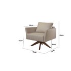 Poltrona Em Linho Helena  Bege/cru