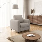 Poltrona Em Linho Orquídea Cabecasa Madeiraoriginals Cinza