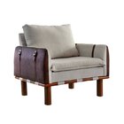 Poltrona Em Linho Pillar Hr Moveleira Bege