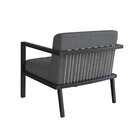 Poltrona Em Madeira Maciça Com Braço Gandia Preto/cinza Escuro