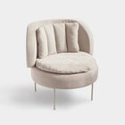 Poltrona Em Poliéster Zurique Taupe