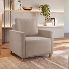 Poltrona Em Suede Angela Yescasa   Castor