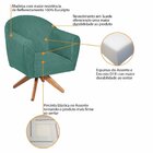 Poltrona Em Suede Base Giratória De Madeira Herrera Azul Tiff