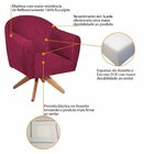 Poltrona Em Suede Base Giratória De Madeira Herrera Pink