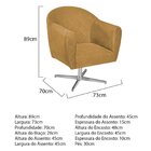 Poltrona Em Suede Base Giratória De Metal Herrera Mostarda
