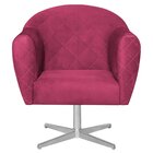 Poltrona Em Suede Base Giratória De Metal Herrera Pink